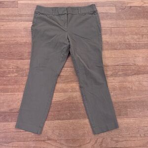 Loft green skinny ankle khaki pants size 12
 b51